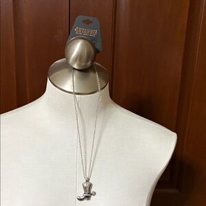 Shyanne Silver Cowboy Boot Necklace